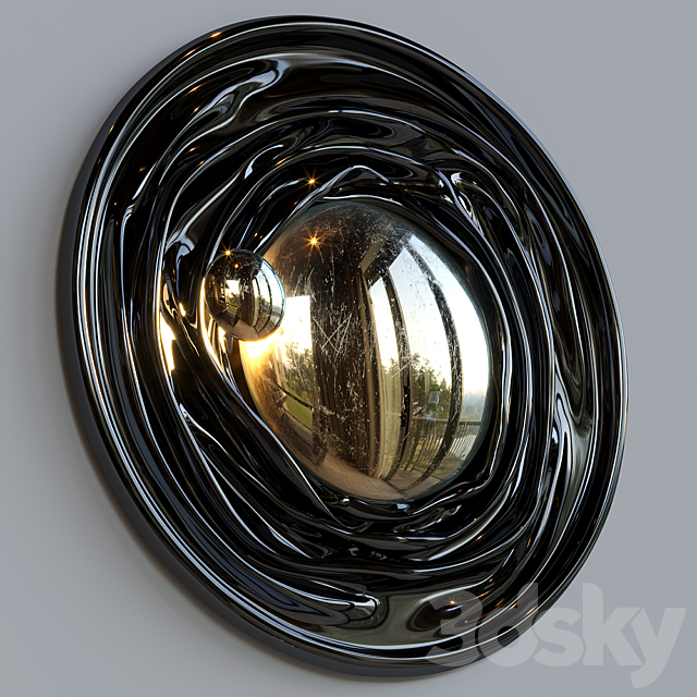 Light sculpture Vargov Design – Black gold (wall) 3DSMax File - thumbnail 2