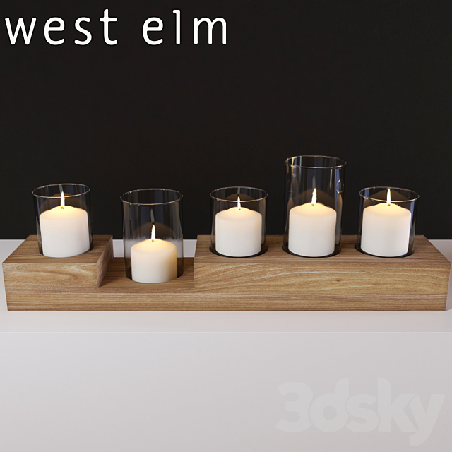 Light Wood Centerpiece by West Elm 3DSMax File - thumbnail 1