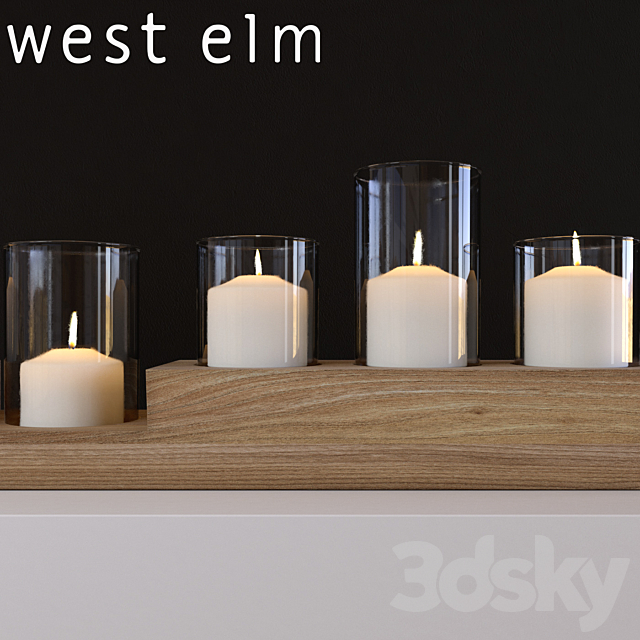 Light Wood Centerpiece by West Elm 3DSMax File - thumbnail 2