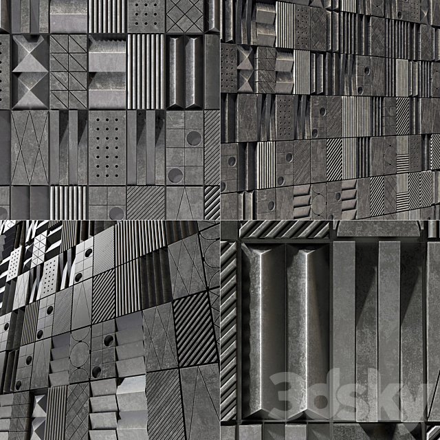 Lithea Maioliche di pietra 3d wall tiles n1 3DS Max Model - thumbnail 2