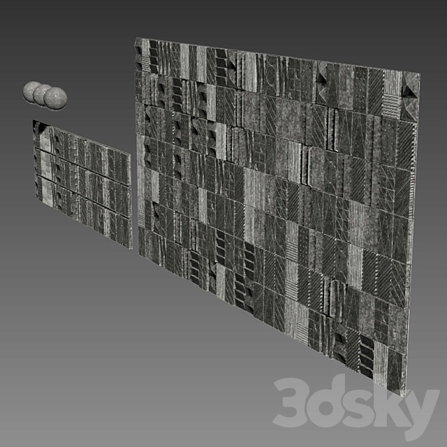 Lithea Maioliche di pietra 3d wall tiles n1 3DS Max Model - thumbnail 4