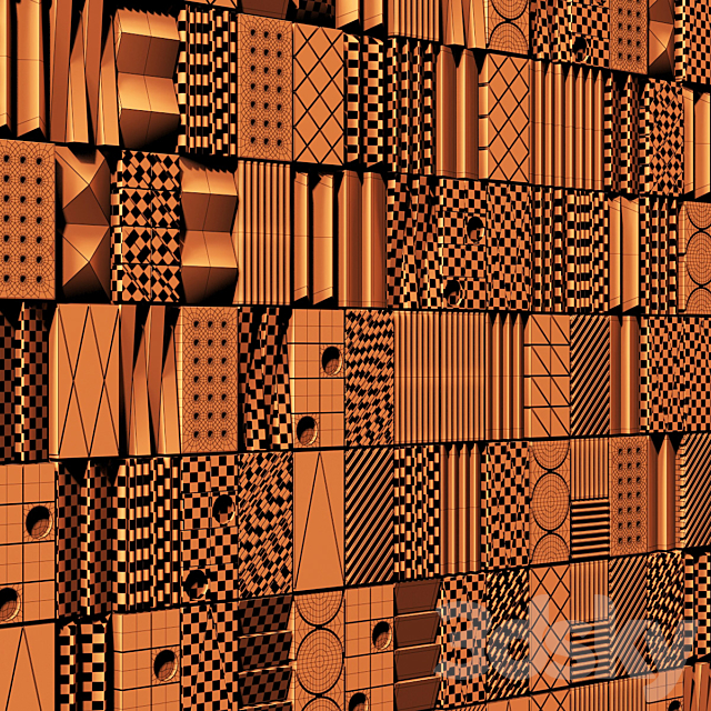 Lithea Maioliche di pietra 3d wall tiles n1 3DS Max Model - thumbnail 5