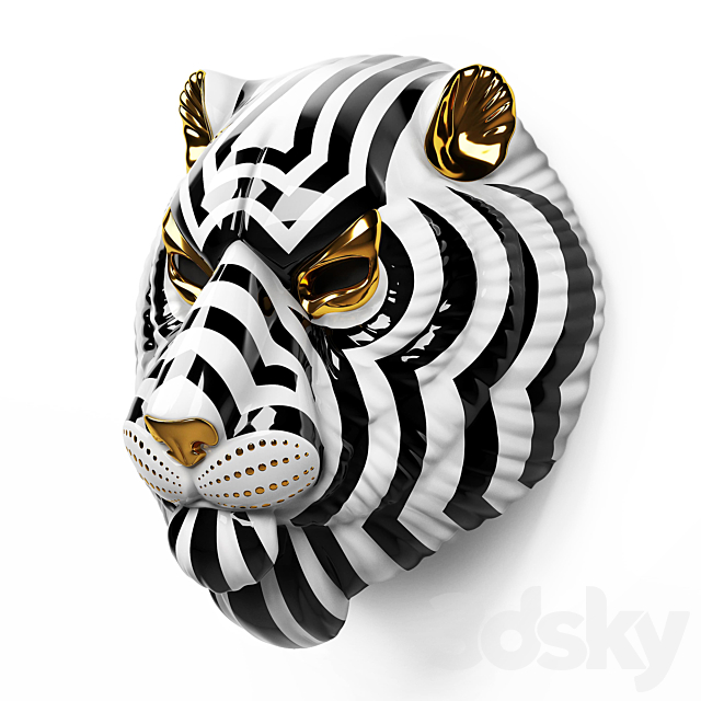 Lladro tiger mask 3DS Max Model - thumbnail 3