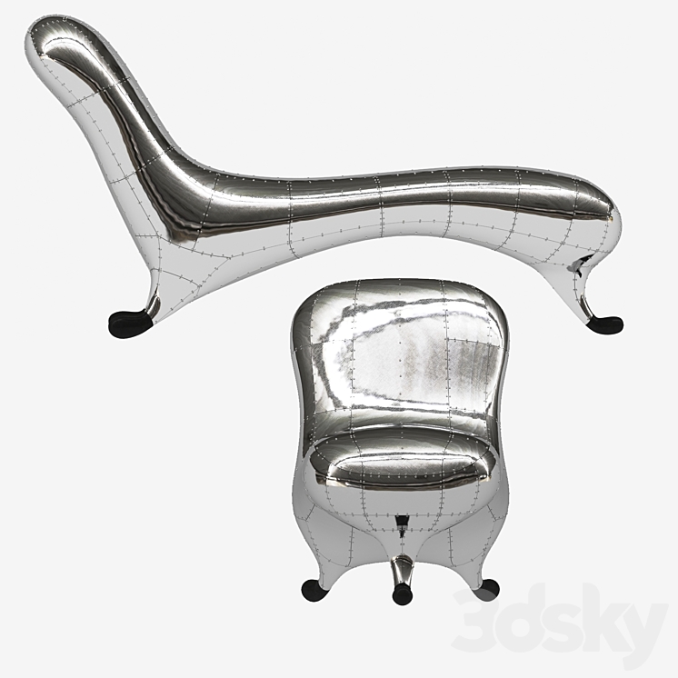 Lockheed Lounge Miniature 3DS Max - thumbnail 2