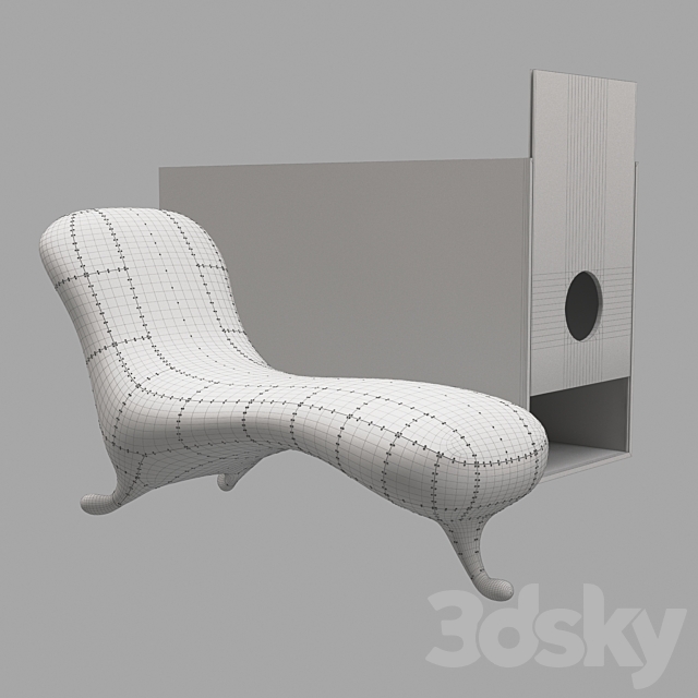 Lockheed Lounge Miniature 3DS Max Model - thumbnail 3