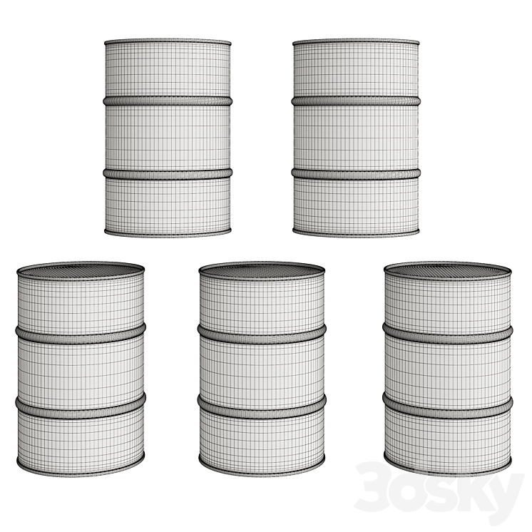 Loft barrels 3DS Max - thumbnail 2