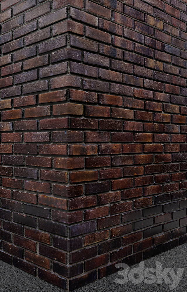 Loft. Brick wall with corners. masonry. brick. loft. decorative. panel. wall. corner. brick 3DSMax File - thumbnail 2