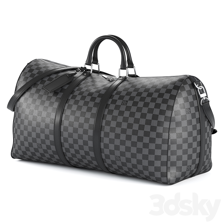 LOUIS VUITTON Keepall 60 Black 3DS Max - thumbnail 1