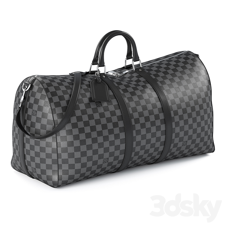 LOUIS VUITTON Keepall 60 Black 3DS Max - thumbnail 2