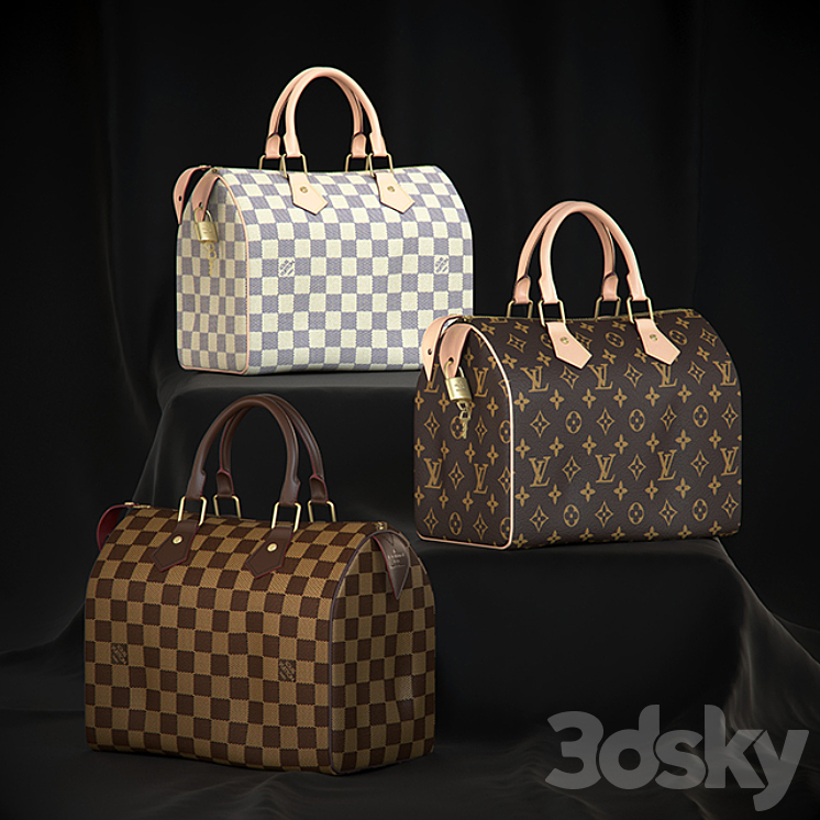 Louis Vuitton Speedy 25 3DS Max - thumbnail 1