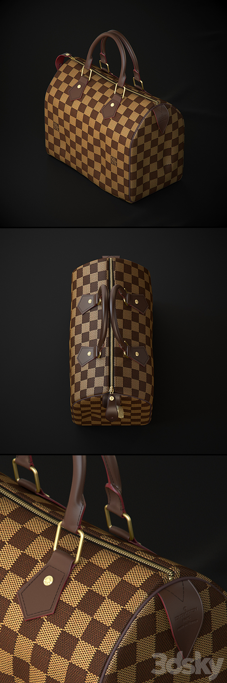 Louis Vuitton Speedy 25 3DS Max - thumbnail 2