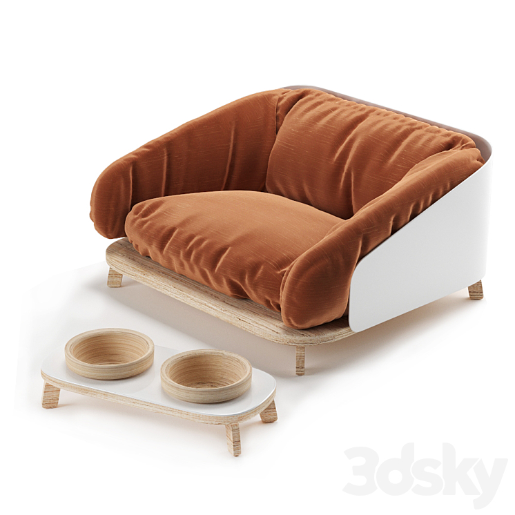 Lounger and bowl 3DS Max - thumbnail 1