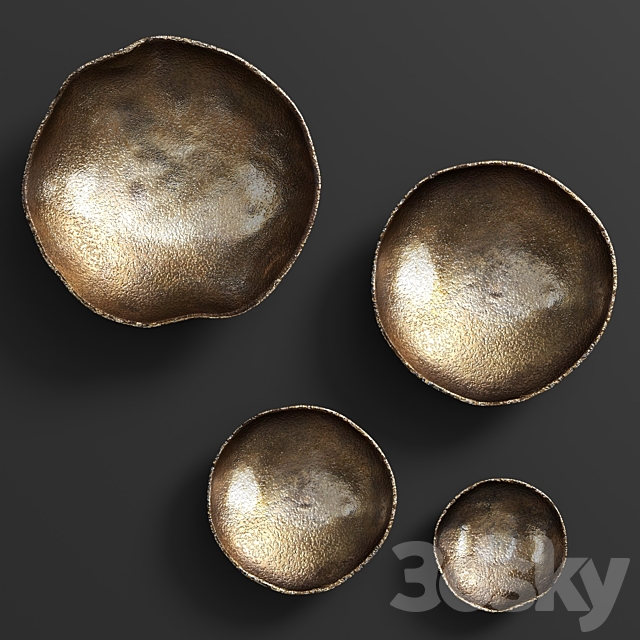 Lucky Coins Metal Wall Decor 3DS Max Model - thumbnail 2