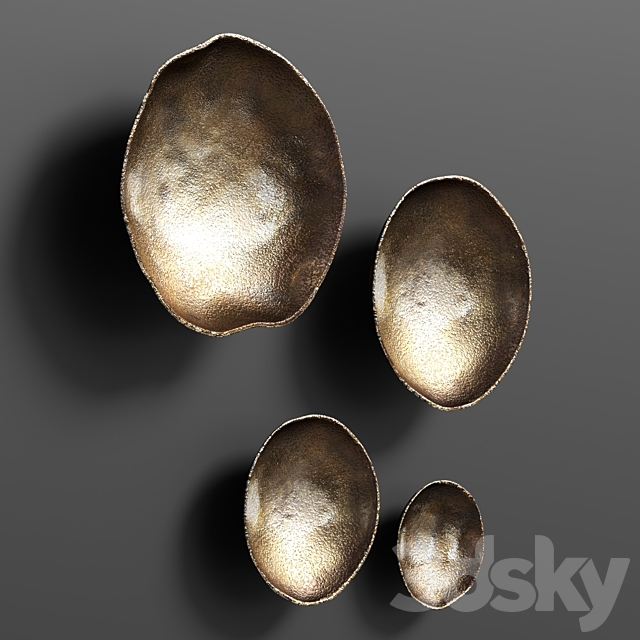 Lucky Coins Metal Wall Decor 3DS Max Model - thumbnail 4