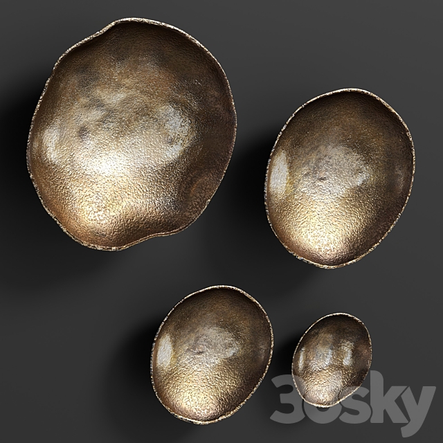 Lucky Coins Metal Wall Decor 3DS Max Model - thumbnail 5