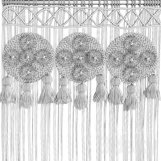 Macrame decorative panel_2 3DSMax File - thumbnail 4