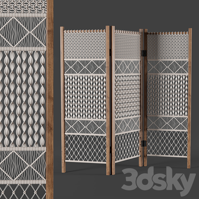 Macrame room divider 3DSMax File - thumbnail 1