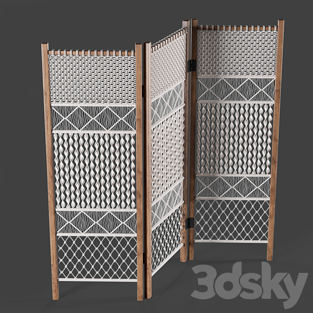 Macrame room divider 3DSMax File - thumbnail 2