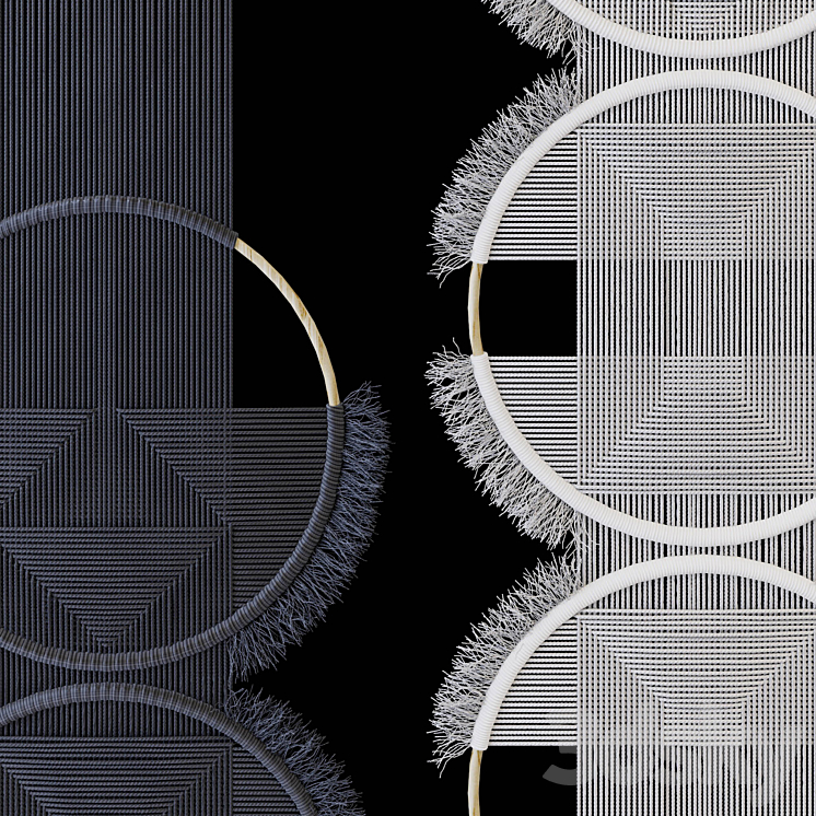 Macrame wall decor 3DS Max - thumbnail 2