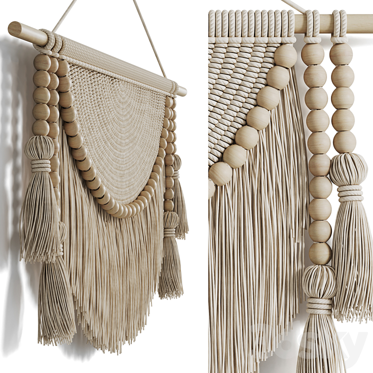 Macrame Wall Hanging 3DS Max Model - thumbnail 2