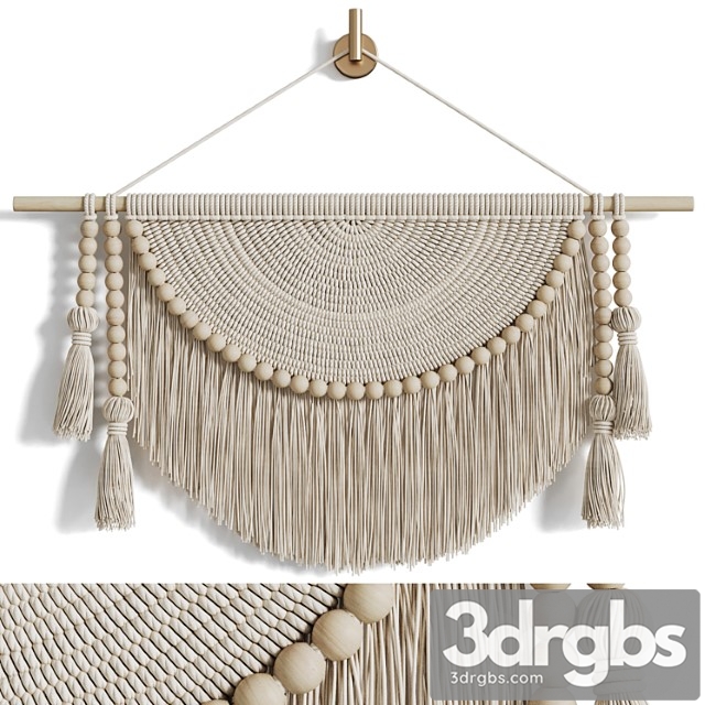 Macrame wall hanging 3dsmax Download - thumbnail 1