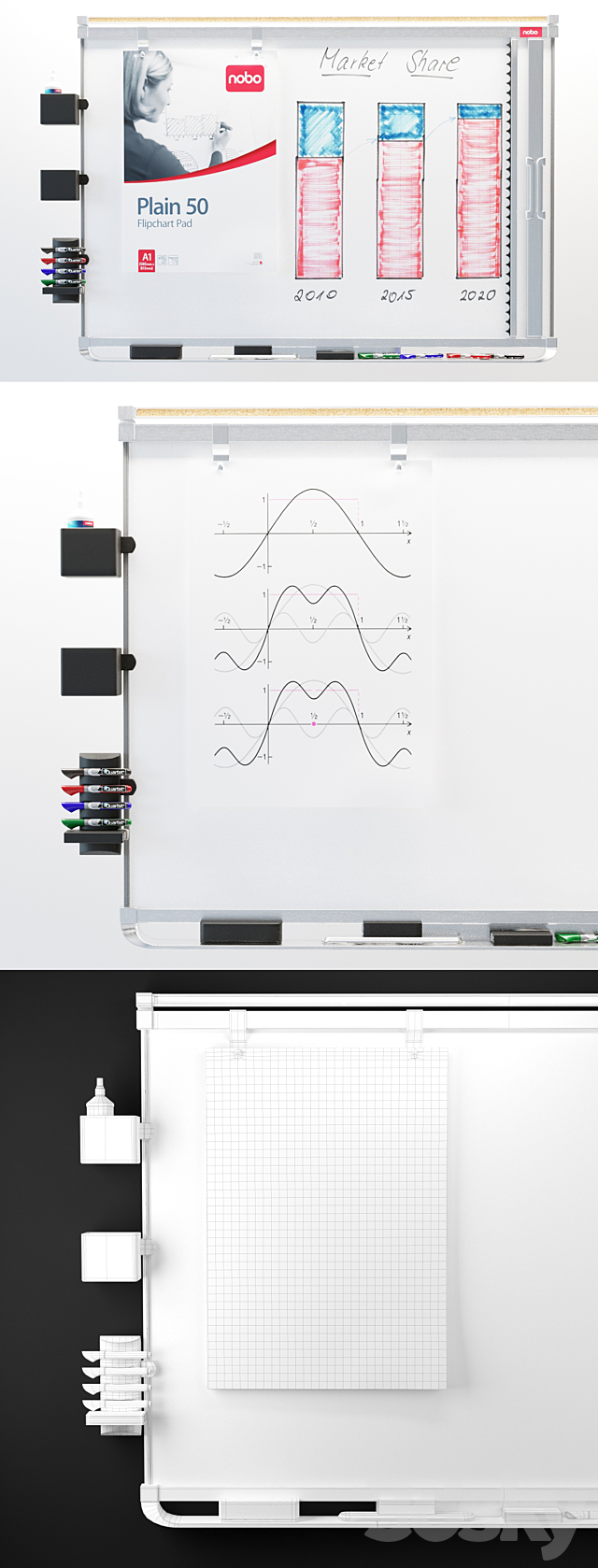 Magnetic marker board NOBO Prestige 3DSMax File - thumbnail 3