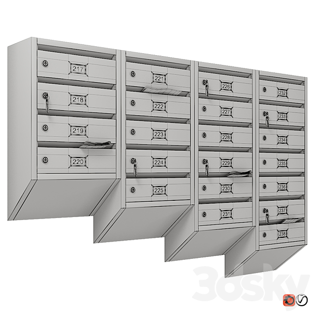 Mailbox_012 3DS Max Model - thumbnail 4