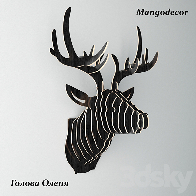 MANGO DECOR deer head 3ds Max - thumbnail 1