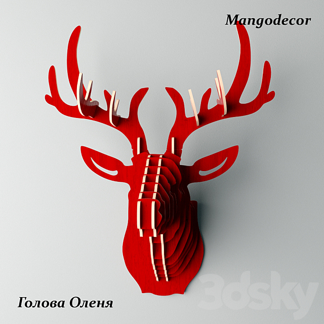 MANGO DECOR deer head 3ds Max - thumbnail 2