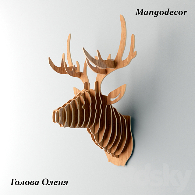 MANGO DECOR deer head 3ds Max - thumbnail 3