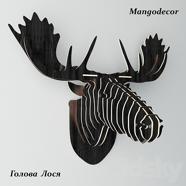 MANGO DECOR moose head 3DS Max Model - thumbnail 1