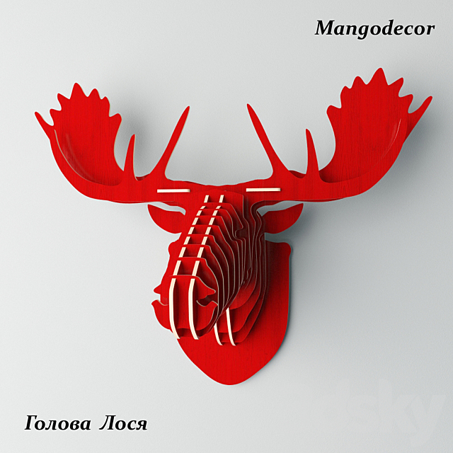 MANGO DECOR moose head 3DS Max Model - thumbnail 2