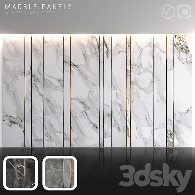 Marble panels 2 3DSMax File - thumbnail 1