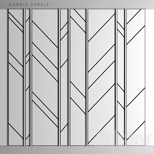 Marble panels 3DSMax File - thumbnail 3