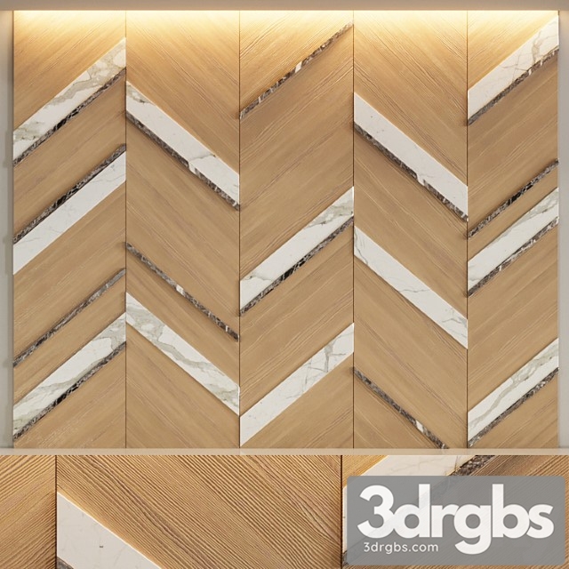 Marble wood paneling 3dsmax Download - thumbnail 1