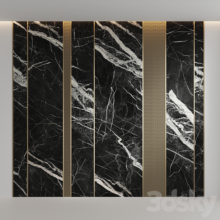 Marquina Black + Gravity Wave Porcelanosa 3DS Max Model - thumbnail 1