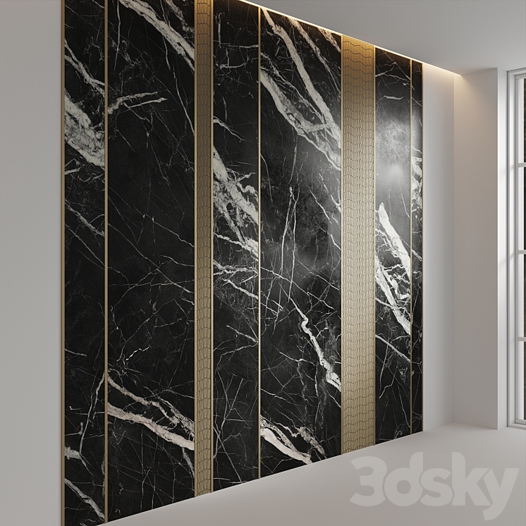 Marquina Black + Gravity Wave Porcelanosa 3DS Max Model - thumbnail 2