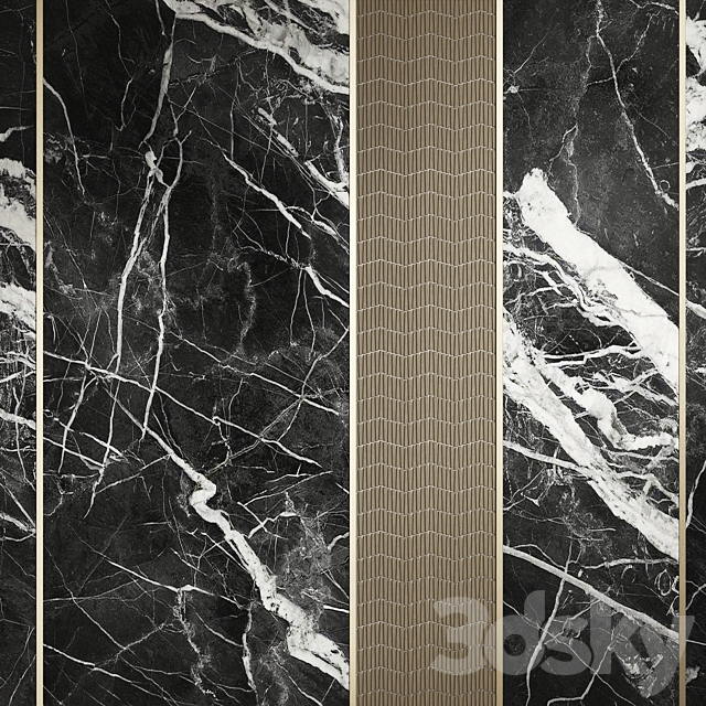 Marquina Black + Gravity Wave Porcelanosa 3DSMax File - thumbnail 3