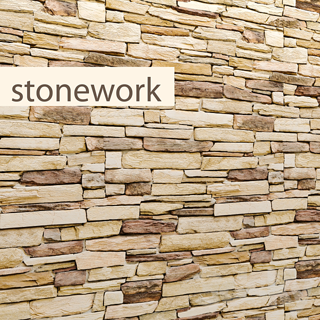 Masonry.Masonry. slate. stone. stone wall. wild stone 3DSMax File - thumbnail 1