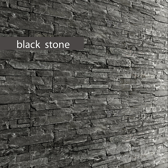 Masonry.masonry. wall. wild stone. slate. black. loft 3DSMax File - thumbnail 1