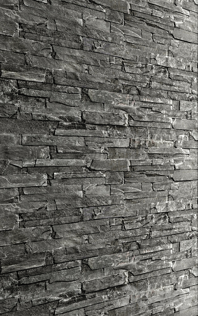 Masonry.masonry. wall. wild stone. slate. black. loft 3DSMax File - thumbnail 2