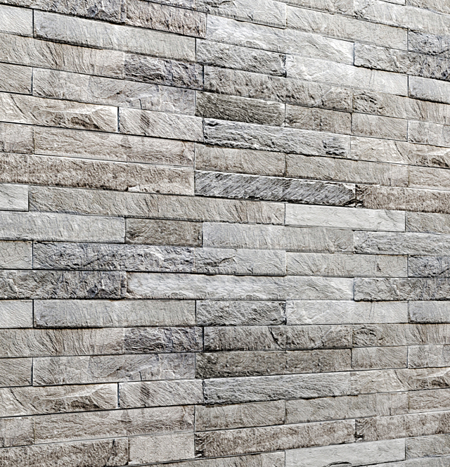 masonry wall wild stone slate 3DS Max Model - thumbnail 2