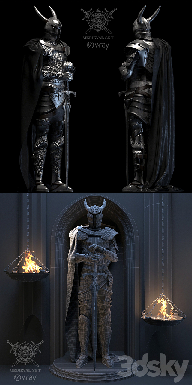 Medieval set 3DSMax File - thumbnail 2