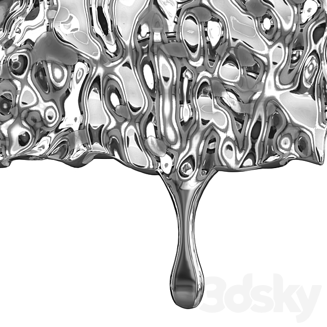 Melting Wall Art sculpture 3DSMax File - thumbnail 3