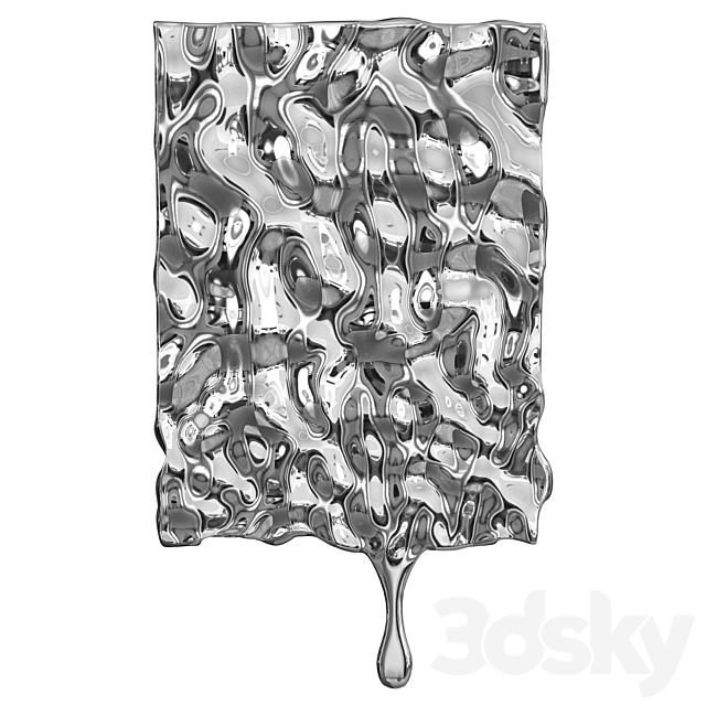 Melting Wall Art sculpture 3DSMax File - thumbnail 4