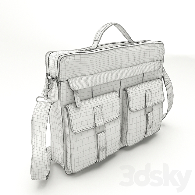 Mens bag 3DS Max Model - thumbnail 3