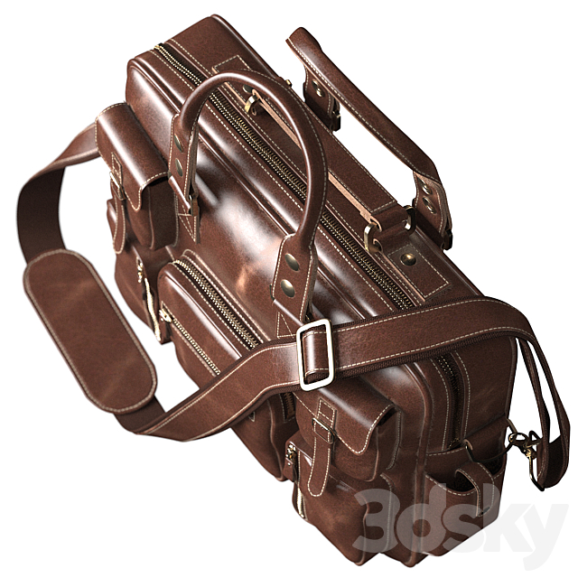 Men’s Leather Bag Silo 3DS Max Model - thumbnail 2