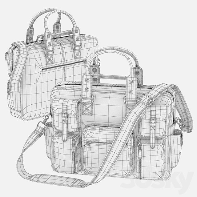 Men’s Leather Bag Silo 3DS Max Model - thumbnail 3