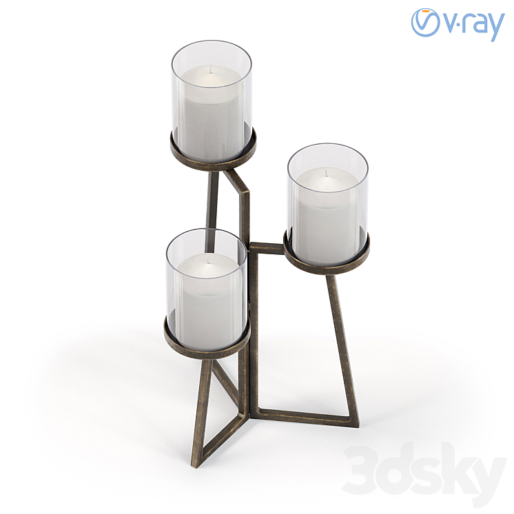 Mercana Tristan Candle Holder 3DS Max - thumbnail 2