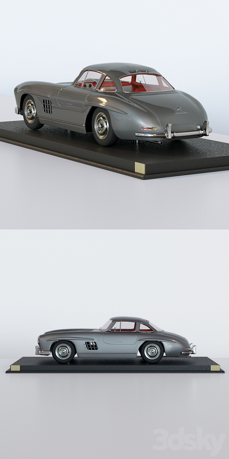 Mercedes Benz 300 SL coupe 3DS Max - thumbnail 2